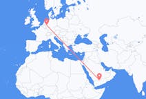 Flyreiser fra Sharurah, Saudi-Arabia til Düsseldorf, Tyskland