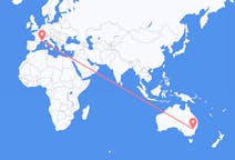 Flyrejser fra orange, Australien til Marseille, Frankrig