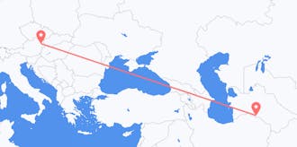 トルクメニスタンからオーストリアへのフライト