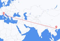 Flyreiser fra Nanning, Kina til Pisa, Italia