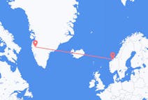 Vluchten van Kristiansund naar Kangerlussuaq