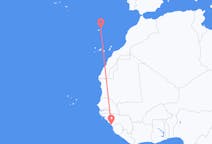 Flyrejser fra Conakry, Guinea til Porto Santo, Guinea