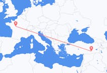 Flights from Diyarbakır, Turkey to Tours, France
