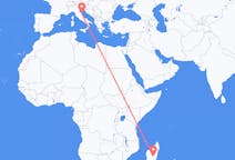 Flyg från Antananarivo, Madagaskar till Ancona, Italien