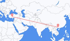 중국 난닝에서 출발해 터키 코냐에게(으)로 가는 항공편