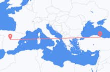 Flyrejser fra Samsun til Madrid