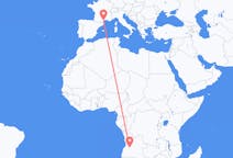 Flyreiser fra Huambo, Angola til Aspiran, Frankrike
