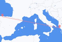 出发地 西班牙从 圣地亚哥·德尔蒙特目的地 希腊克基拉市的航班