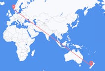 Flyrejser fra Hokitika, New Zealand til Stavanger, Norge