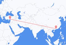 Flyg från Guangzhou, Kina till Adana, Turkiet