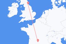 Flights from Rodez, France to Durham, England, the United Kingdom