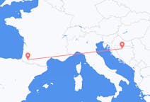 Flyreiser fra Pau, Pyrénées-Atlantiques, Frankrike til Banja Luka, Bosnia-Hercegovina