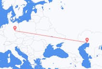 Flyg från Atyraw, Kazakstan till Leipzig, Tyskland