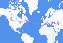 Flyg från Cranbrook, Kanada till Rhodes, England, Kanada