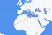 Flights from from Dakar to Samsun