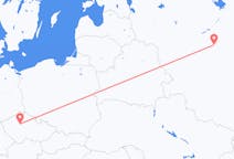 ロシアのモスクワからから、チェコのプラハまでのフライト