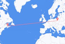 Flyreiser fra Moncton, Canada til Warszawa, Polen