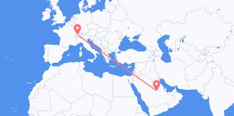 Flyg från Saudiarabien till Schweiz