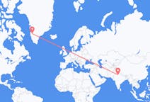Flyrejser fra New Delhi, Indien til Kangerlussuaq, Grønland