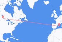 Flyg från Winnipeg, Kanada till Mahon, Spanien