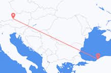 Lennot Zonguldakista Salzburgiin