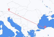 Vluchten van Zonguldak naar Salzburg