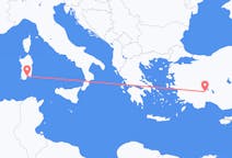 Fly fra Isparta til Cagliari