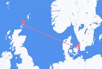 Fly fra Sanday, Orkney til København