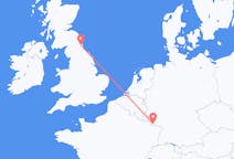 Flyrejser fra Saarbrücken, Tyskland til Newcastle upon Tyne, England