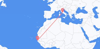 Flyreiser fra Gambia til Italia