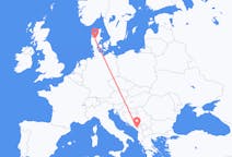 Flights from Podgorica, Montenegro to Karup, Denmark
