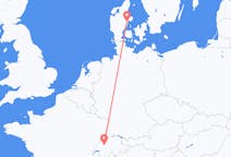 Voli da Berna, Svizzera ad Aarhus, Danimarca
