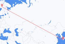 Vluchten van Kagoshima, Japan naar Rovaniemi, Finland