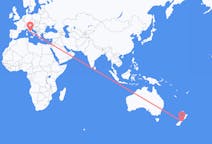 ニュージーランドのから クライストチャーチ、イタリアのへ ローマフライト