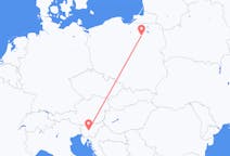 Flights from Ljubljana, Slovenia to Szymany, Szczytno County, Poland