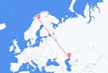 Vols depuis la ville d'Atyraou vers la ville de Kiruna
