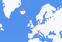 Flights from Pisa, Italy to Akureyri, Iceland