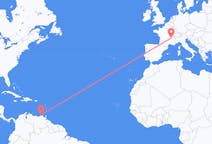 Flights from Porlamar, Venezuela to Lyon, France