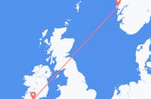 Vluchten van Cork, Ierland naar Bergen, Noorwegen
