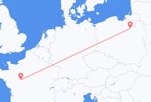 Flyrejser fra Tours, Frankrig til Szymany, Szczytno Amt, Polen