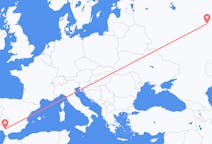 Fly fra Tsjeboksary til Sevilla
