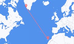 Flyrejser fra Las Palmas, Spanien til Paamiut, Grønland