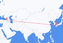 Flyreiser fra Ube, Japan til Kars, Tyrkia