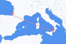 Fly fra Reggio di Calabria til Biarritz