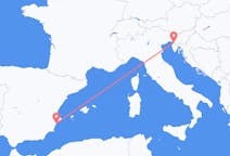 出发地 意大利出发地 的里雅斯特目的地 西班牙阿利坎特的航班