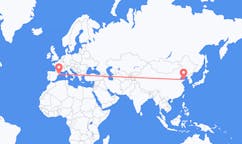 Flyrejser fra Yantai, Kina til Barcelona, Spanien