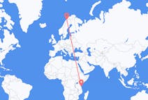 Flyreiser fra Zanzibar, til Narvik