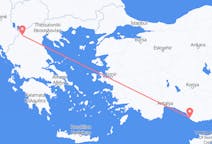 ギリシャのカストリアからから、トルコのガジパシャまでのフライト