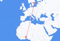 Flyreiser fra Lomé, Togo til Kalmar, Sverige
