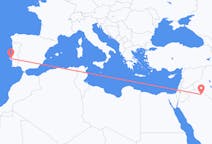 サウジアラビアのアラルからポルトガルのリスボンまでのフライト